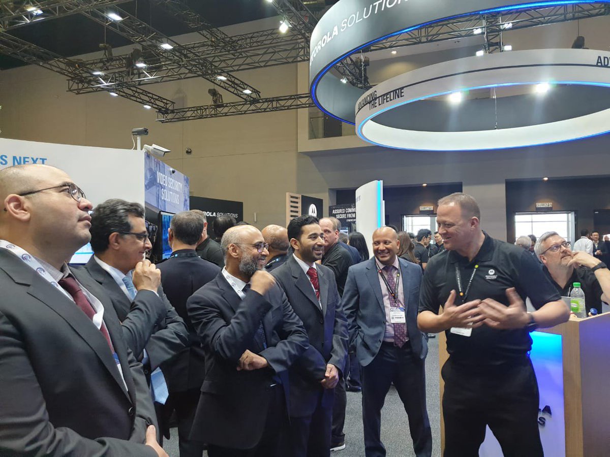 MotSolsEMEA's tweet photo. We were pleased to welcome @STCSpecialized #STC #STCSC to #MotorolaSolutions' #CCW2019 booth last week. Thank you for more than 15 years of partnership and successfully delivering over 50,000 #TETRA Radios and accessories since 2018. https://t.co/4MHQqZ6aTP