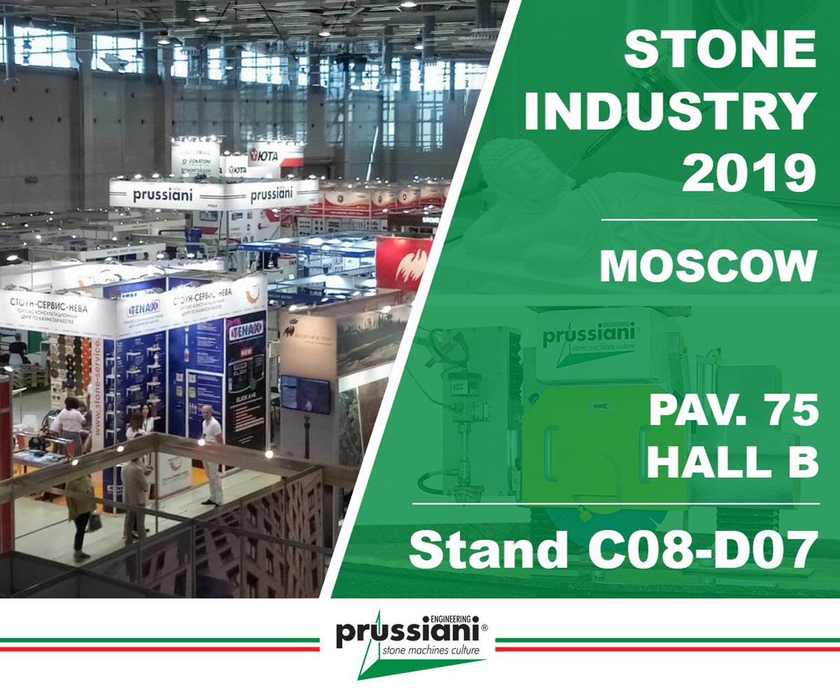 prussiani_eng's tweet photo. SECOND DAY, WE ARE WAITING FOR YOU AT PAV. 75 - HALL B - Stand C08-D07
Stone Industry - Moscow
25th – 28th June, 2019

#cnc #marble #granite #ceramic #bridgesaw #prussiani #kitchen  #architecture #marmista #stoneworker #moscow #stoneindustry #москва  #waterjet #stoneindustry19 https://t.co/fRMi5Uq24G