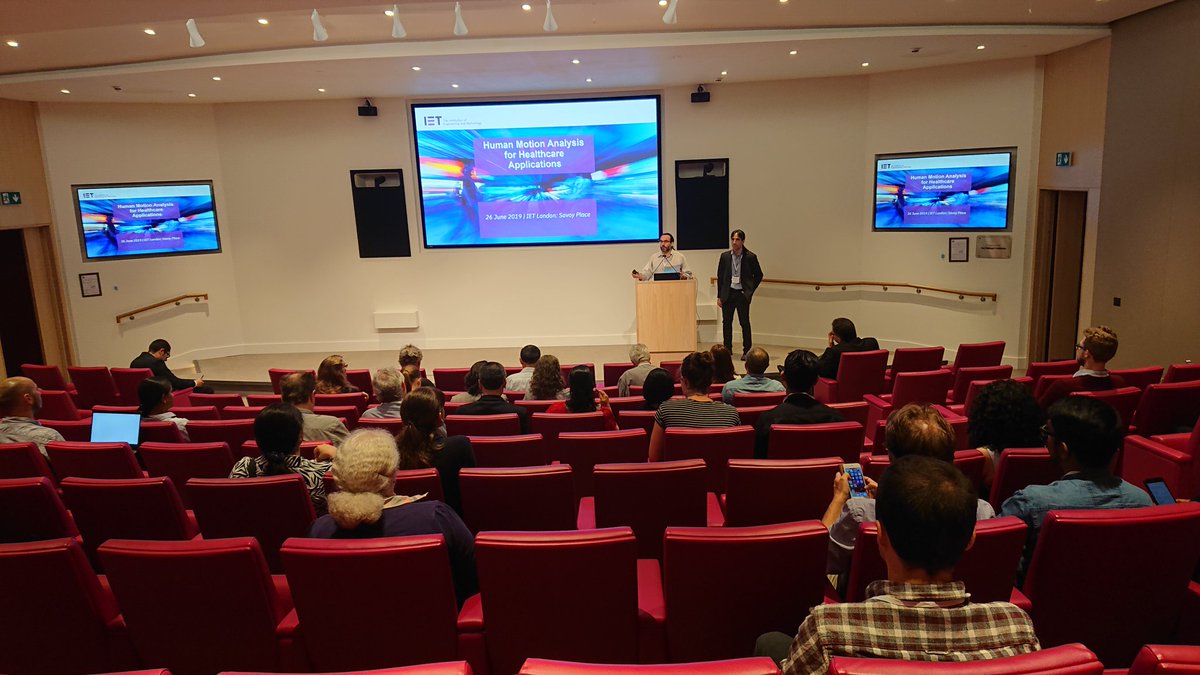 IETHealthTech's tweet image. And off we go #Human_Motion_Analysis chaired by Dr Daniel Abasolo, Senior Lecturer in Biomedical Engineering, @UniOfSurrey @healthscisurrey and Professor Dimitrios Makris, Professor in Computer Vision and Machine Learning @KingstonUni @KingstonSEC
@IETCommunities @IETevents