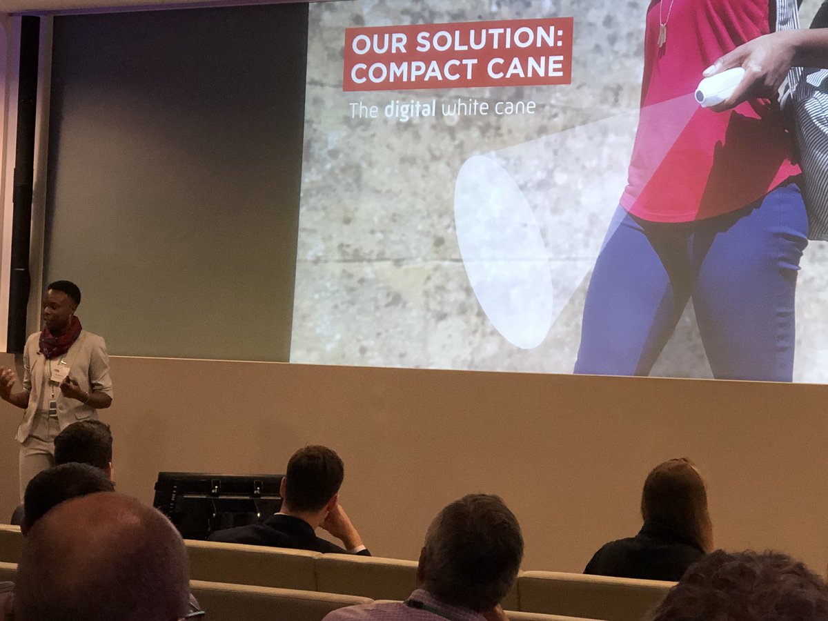 What a fantastic solution <a href="/compactcane/">Compact Cane</a> a digital white cane for the visual impaired. Love love love it 😍 <a href="/setsquared/">SETsquared</a> #gradstartup19