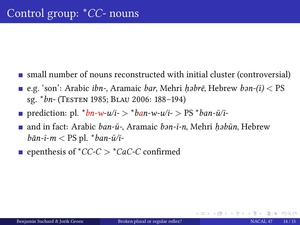 We can check this by looking at other nouns which some people (including me) reconstruct as consisting of 2 consonants and 0 vowels, such as *bn- 'son' (see my handle). Our epenthesis rule predicts that we should get *-a-insertion + pl endings there too. And for *bn-, this holds!