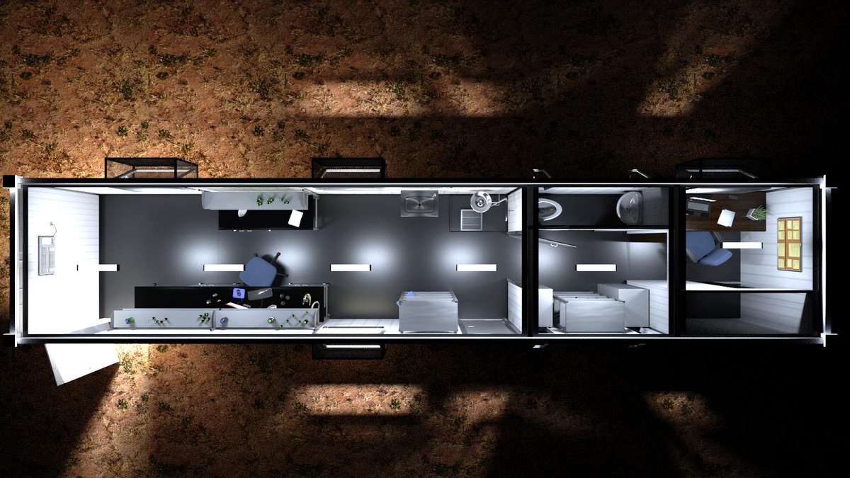 resolve_sp's tweet image. Overhead view of our Lab-in-a-Box solutions - laboratory facilities in a modular or containerised setup! 
#LabinaBox #ResolveCapacity #modularinfrastructure #healthcare #MakingBusinessBetter