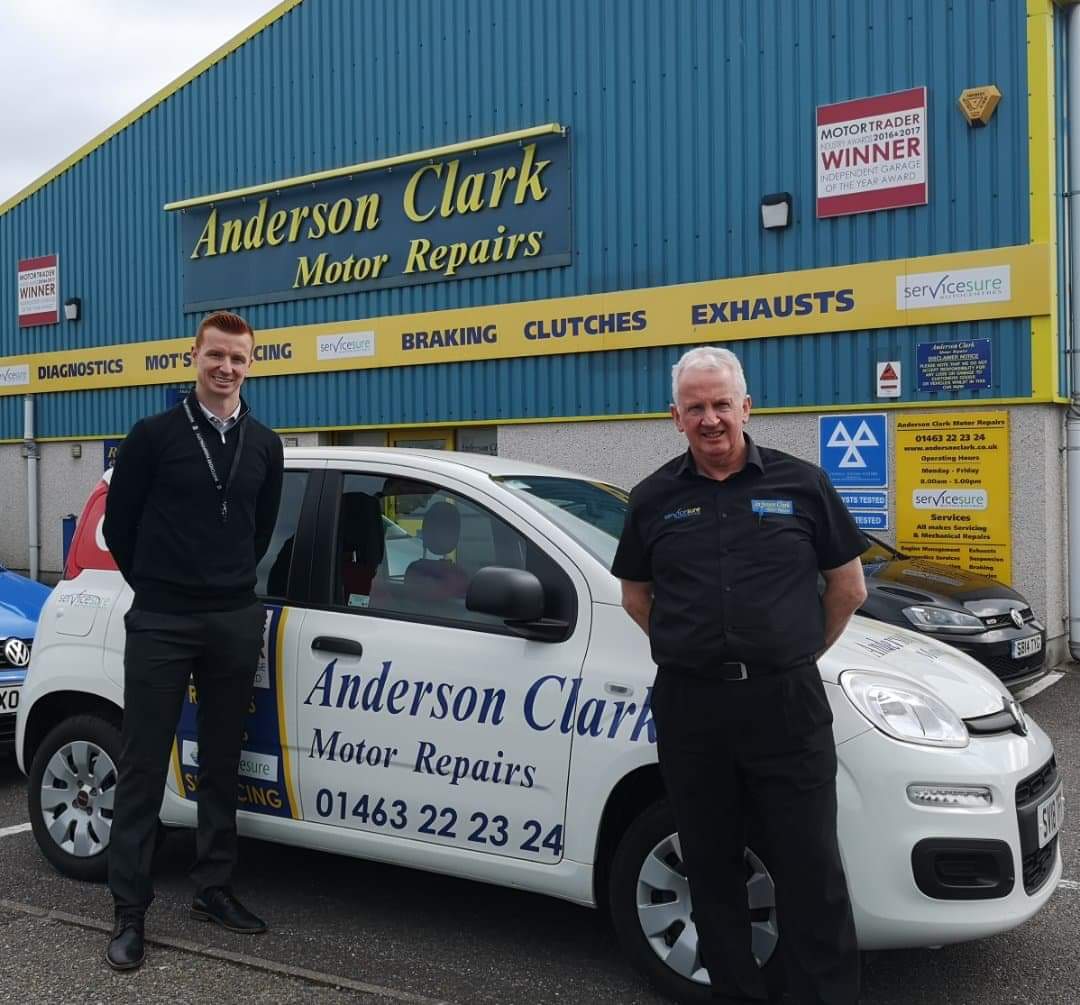 Thanks to Anderson Clark Motor Repairs for all the support they give the Club. Good to catch up with Graham &amp; the Team today, thanks and you make a mighty cup of tea! #StaggiesTogether #sponsorship