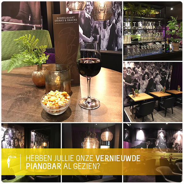 Hebben jullie onze vernieuwde pianobar al gezien? 😍🎹

Nieuwe kleurrijke zitjes, rondzit aan de bar en extra TV’s voor live uitzendingen van sportevenementen. De pianobar is iedere dag vanaf 18:00 uur geopend. Zien we jou snel?👌