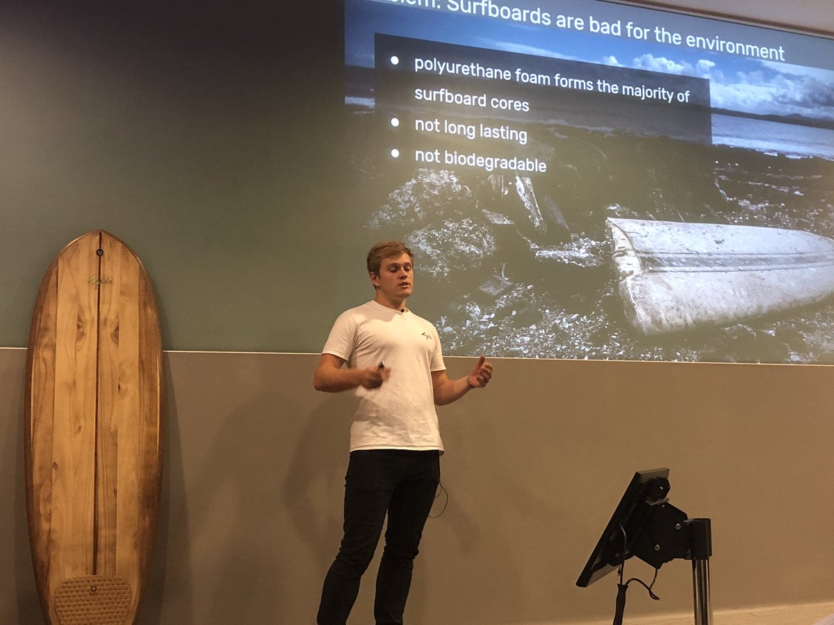 Duncan from Lyster Surfcraft pitching for <a href="/SETsquaredExe/">SETsquared Exeter</a> at the Graduate Acceleration Showcase