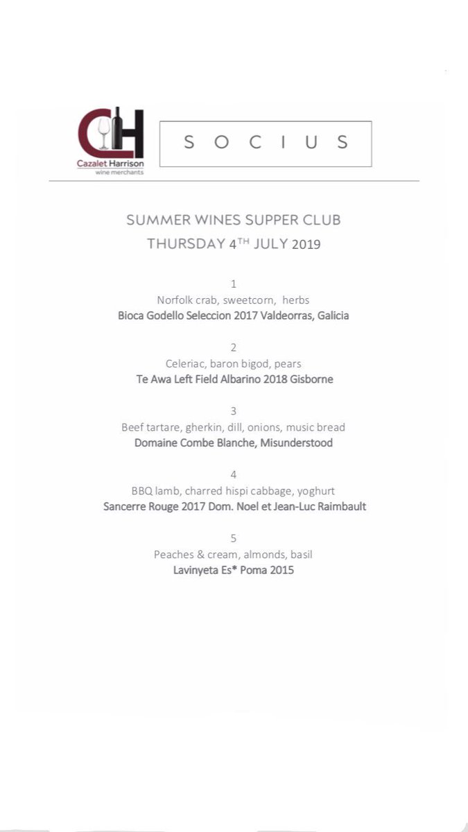 We’ve just had a cancellation for our summer wines supper club next week meaning we have to two tables up for grabs! Give us a call if you fancy an evening of delicious wine from <a href="/CHwinemerchants/">CH Wine Merchants</a> paired with 5 deliciously summery courses! £59.50 per head! 📞01328 738307