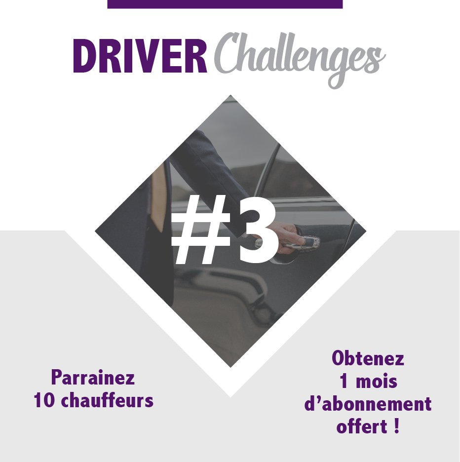 box_driver's tweet image. Chauffeurs, relevez nos Driver Challenges ! Participez au lancement de l'app et gagnez de l'argent ! Défi #3 : Parrainez 10 chauffeurs et gagnez un mois d'abonnement offert ! Rendez-vous sur driver-box.com #driverchallenges #vtc #taxi #chauffeurs #driver