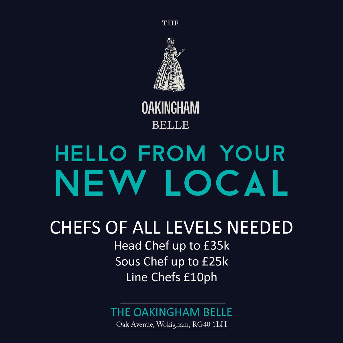 Now recruiting our kitchen team for our new build pub the Oakingham Belle, Wokingham due to open its doors in August!

Looking for chefs that can deliver quality, fresh food and drink. 

Click the link below and search Oakingham Belle for more info
bit.ly/Marstons-Caree…
