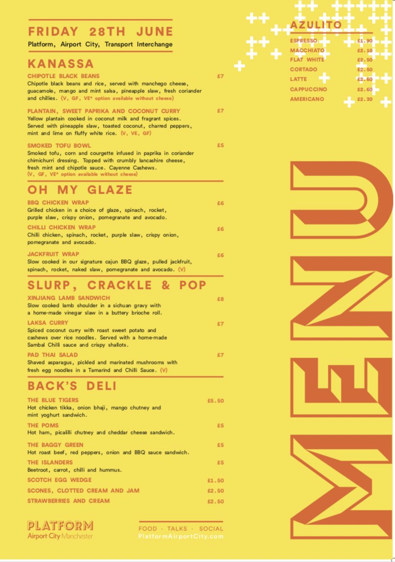 Platform @AirportCityUK are celebrating the #CricketWorldCup2019 this Friday! 🏏

We have 2 events: 
1. 08:30-10:00am | VR Cricket Experience including a FREE Breakfast 😍

2. 11:30-14:00pm | #FarFlungFridays Pop up lunch including VR Cricket Experience – with NEW food traders!⬇️