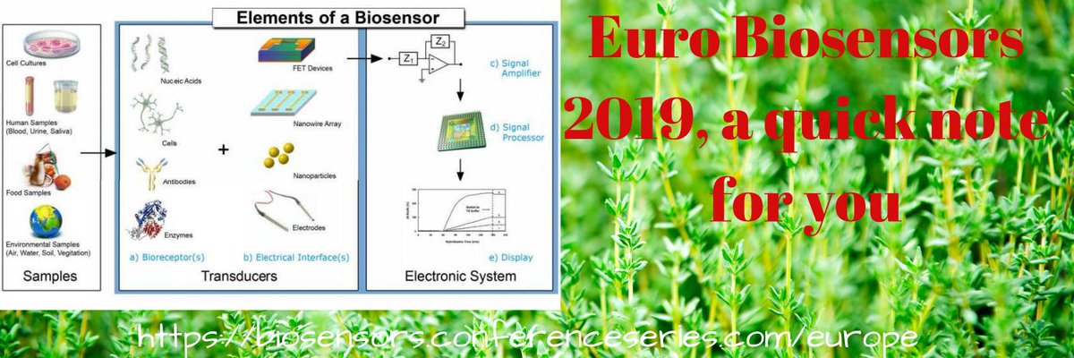 Biosensors2019's tweet image. Conference  Updates:
biosensors.conferenceseries.com/europe/
Euro Biosensors 2019, a quick note for you 
#Biosensors #biochemicalreceptor #Potentiometricbiosensors #AmperometricBiosensors
#Microfluidics #Biocomputing #Biosecurity #Biodetection #Bioelectronics #Bioelectrochemistry
#Neurophysics