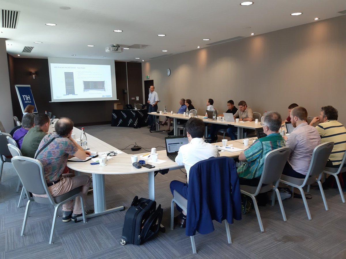 XtianLaporte's tweet photo. L'atelier technique @IngramMicroFR sur les solutions #HPE ProLiant Gen10 et Stockage #MSAStorage et #NimbleStorage s'est déplacé ce jour au @NHLyonAeroport . Animation au top par l'expert Christophe Rotsaert. #IA #InfoSight @HPE_FR https://t.co/MQvpmq5J9f