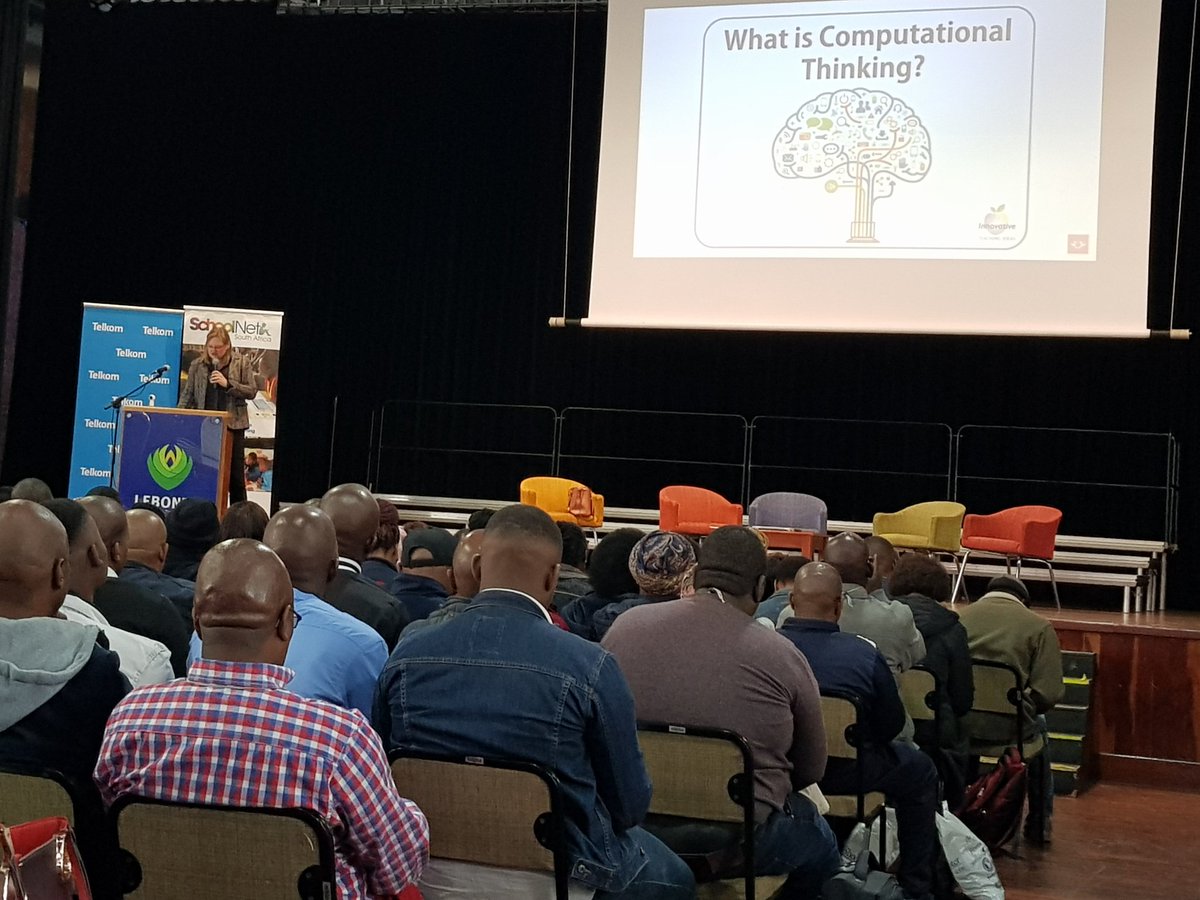 Megan Rademeyer (@meganrademeyer) on Twitter photo The 4IR is here! <a href="/jacqui_batch/">Jacqueline Batchelor</a> asks #SNSA2019 what they are doing to promote computational thinking. It's not just about coding & robotics - it is something that can and should be being done across subjects. Find patterns, think of solutions, design algorithms to develop skills. The 4IR is here! <a href="/jacqui_batch/">Jacqueline Batchelor</a> asks #SNSA2019 what they are doing to promote computational thinking. It's not just about coding & robotics - it is something that can and should be being done across subjects. Find patterns, think of solutions, design algorithms to develop skills.