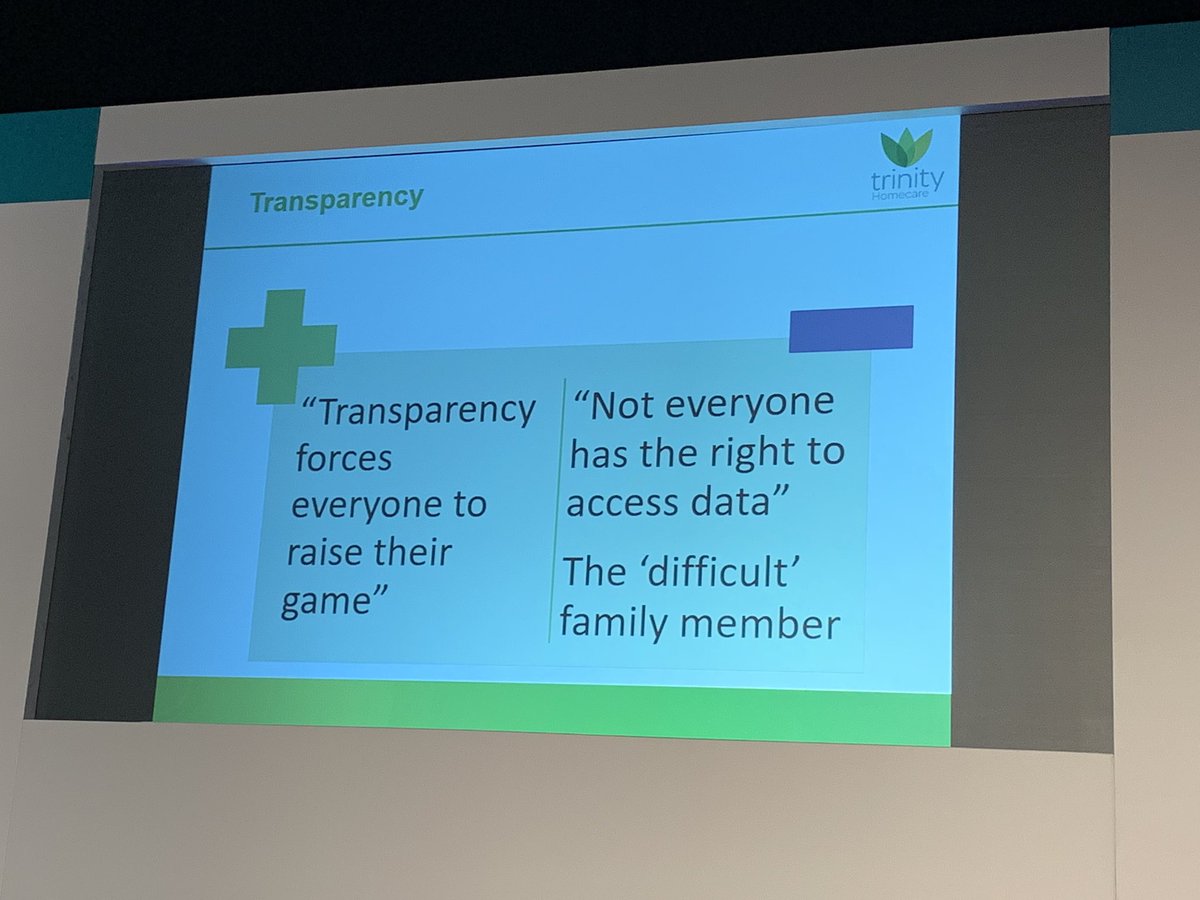 drjanetownson's tweet image. Mike Smith of Trinity Homecare, rated outstanding by @CQCProf, talking about improving care through harnessing digital opportunities and managing data sharing. Transparency forces everyone to raise their game #RandHCS @ukhca