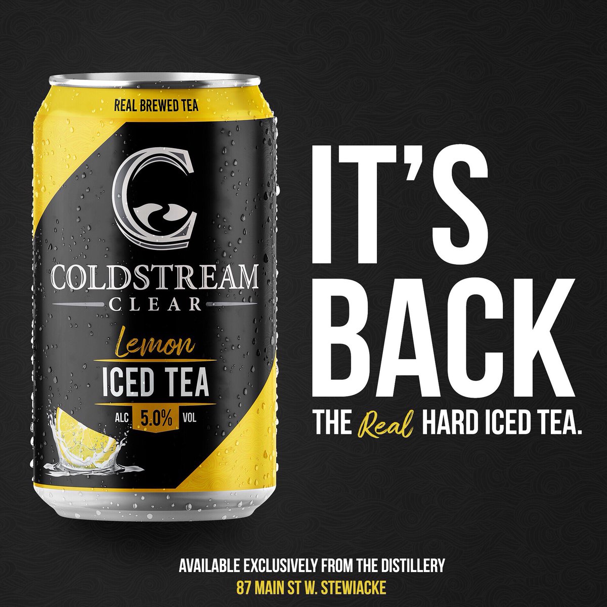 FINALLLLLLY!!!! TAG your friends to let them know 🍋 ⁣
⁣
Our Lemon Iced Tea is NOW AVAILABLE exclusively at the Distillery store - 87 Main St W. Stewiacke📍⁣
⁣
Thanks for the patience folks 🙏🏼 help us spread the word and we’ll be keeping these around for good! 💦😋🍋