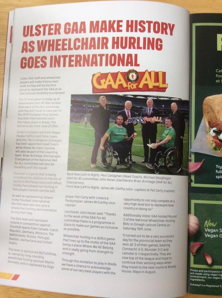 And they are off to Breda in The Netherlands international floorball games @UlsterGAA @MunsterGAA @gaaleinster @ConnachtGAA @ccmaguire01 @FermanaghGAA all the best to team #Ireland #MyClubShop @ClubEirne @CrokePark #wheelchairhurling @DympnaArmitage