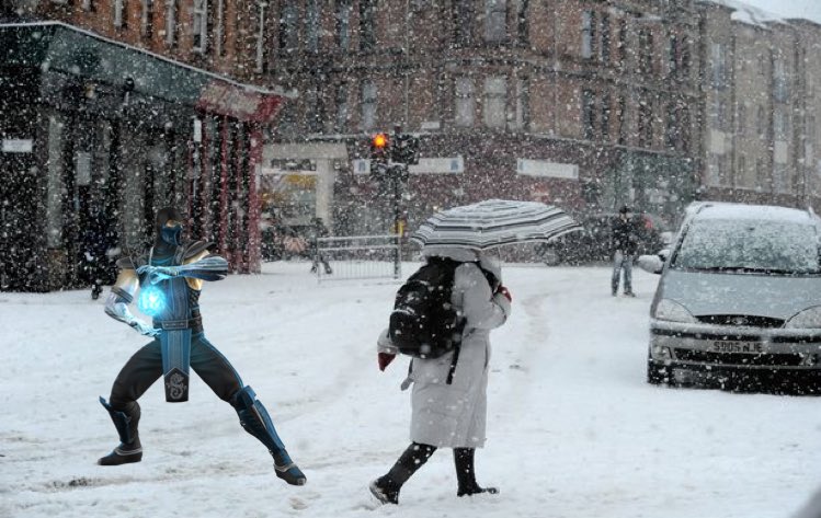 ‘Freezin in it!?’‘I’m no feelin it tae be honest!’Sub-Zero visits Glasgow, 2018. 