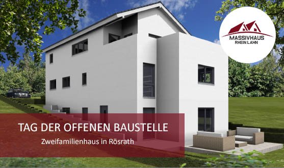 Am Samstag ist es soweit, 
schauen Sie auf unserem Tag der offenen Baustelle in Rösrath vorbei!

Weitere Informationen:
massivhaus-rheinlahn.de…/baustellenbesichtigu…/

Wir freuen uns auf Ihren Besuch...
Ihr Massivhaus Rhein Lahn-Team