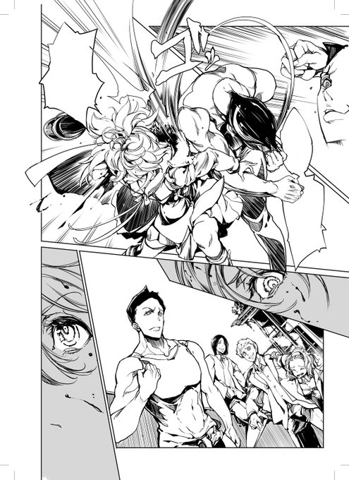 漫画を描く面白さの一つに演出があります、効果線を使わずコマの動きを出す為にキャラの視線を使ったり、カメラを傾ける事で見る側を不安にする効果を使ったりと、演出は中毒性高いです。でもこれがちゃんと見る側に伝わるのかなって不安も常にあってもう… 