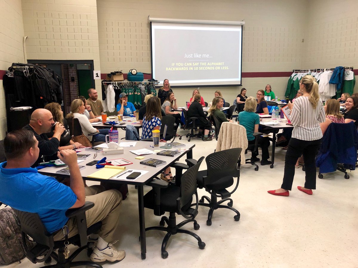 HLCS staff in professional learning... “Hacking Questions” w/ ⁦<a href="/conniehamilton/">Connie Hamilton, Author/Consultant (she/her)</a>⁩ #HLCSGreatThings