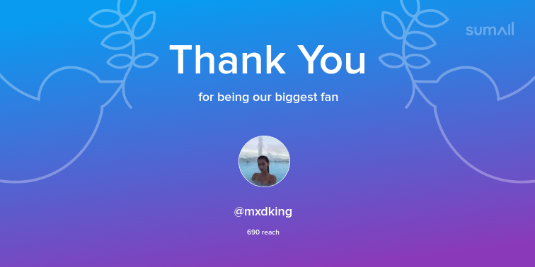 Our biggest fans this week: mxdking. Thank you! via sumall.com/thankyou?utm_s…