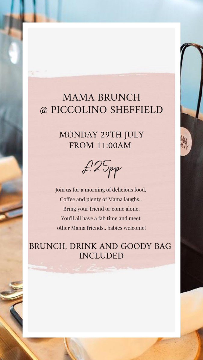 Here it is Ladies........Details for our MAMA BRUNCH!!

For tickets please follow this link eventbrite.co.uk/e/mama-brunch-…