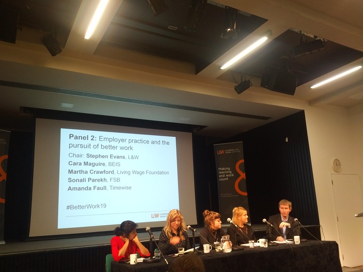 LWsarahhorner's tweet photo. Importance of working with employers to help in work progression highlighted at @LearnWorkUK #BetterWork19 conference by @beisgovuk @fsb_policy and @Timewise_UK as well as communities @LivingWageUK https://t.co/lZD0mMCNfj