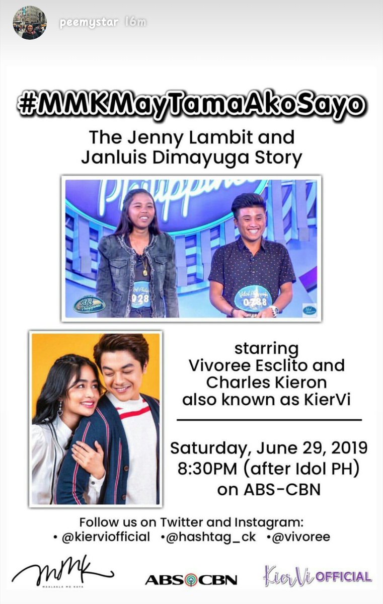 KierViOfficial's tweet photo. Yey! Thank you so much sa support Ms. @pamibarrola 

@hashtag_CK @vivoree @MMKOfficial @RSBDramaUnitNew @KorekKaJohn @noringai @callmecarlough 

#KierViMMK5DaysToGo https://t.co/8MGTn24pms