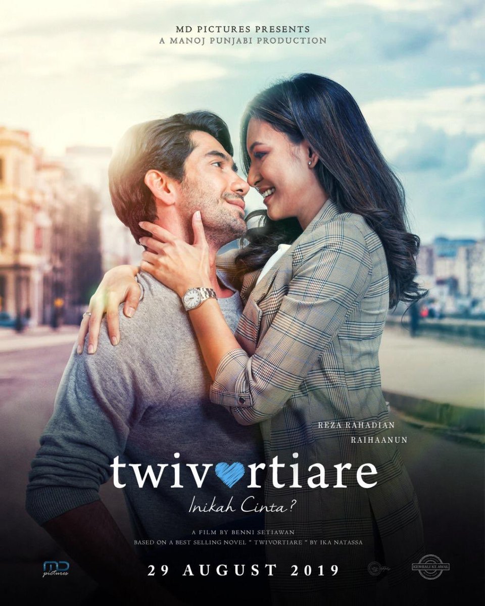 On August 29th 2019, meet the couple who will make you question the true meaning of love.

Presenting, multiple-award winning actor and actress Reza Rahadian and Raihaanun as Beno and Alexandra in <a href="/TwivortiareFilm/">Film Twivortiare</a>. 

#Twivortiare #FilmTwivortiare #MDPictures