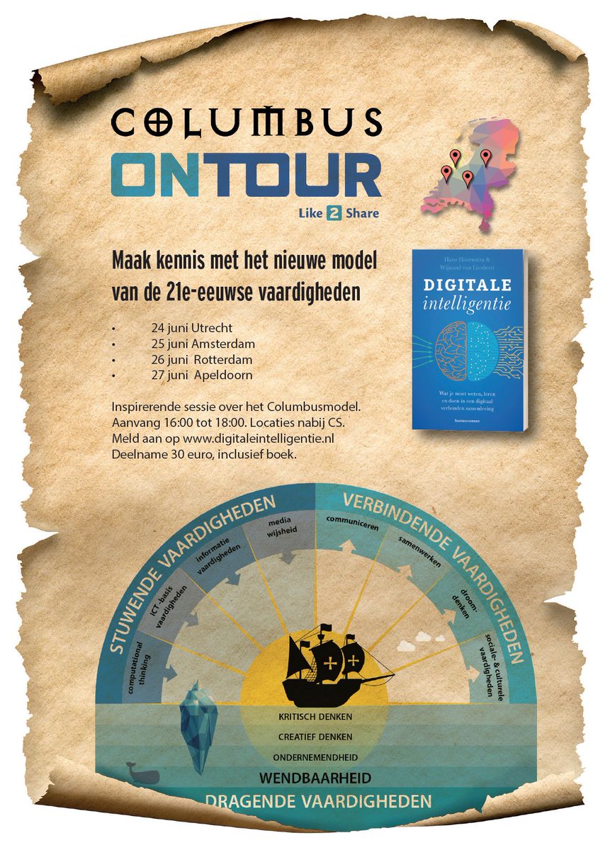 hanseman's tweet photo. 16.00 bij @VOcontent presentatie over waardevolle aanvulling op het model #21stCenturySkills in het #holvandeleeuw #Columbusmodel. Werk je bij @kennisnet @SLO_nl in Utrecht. Loop gerust binnen. https://t.co/aOivdVUlz9
