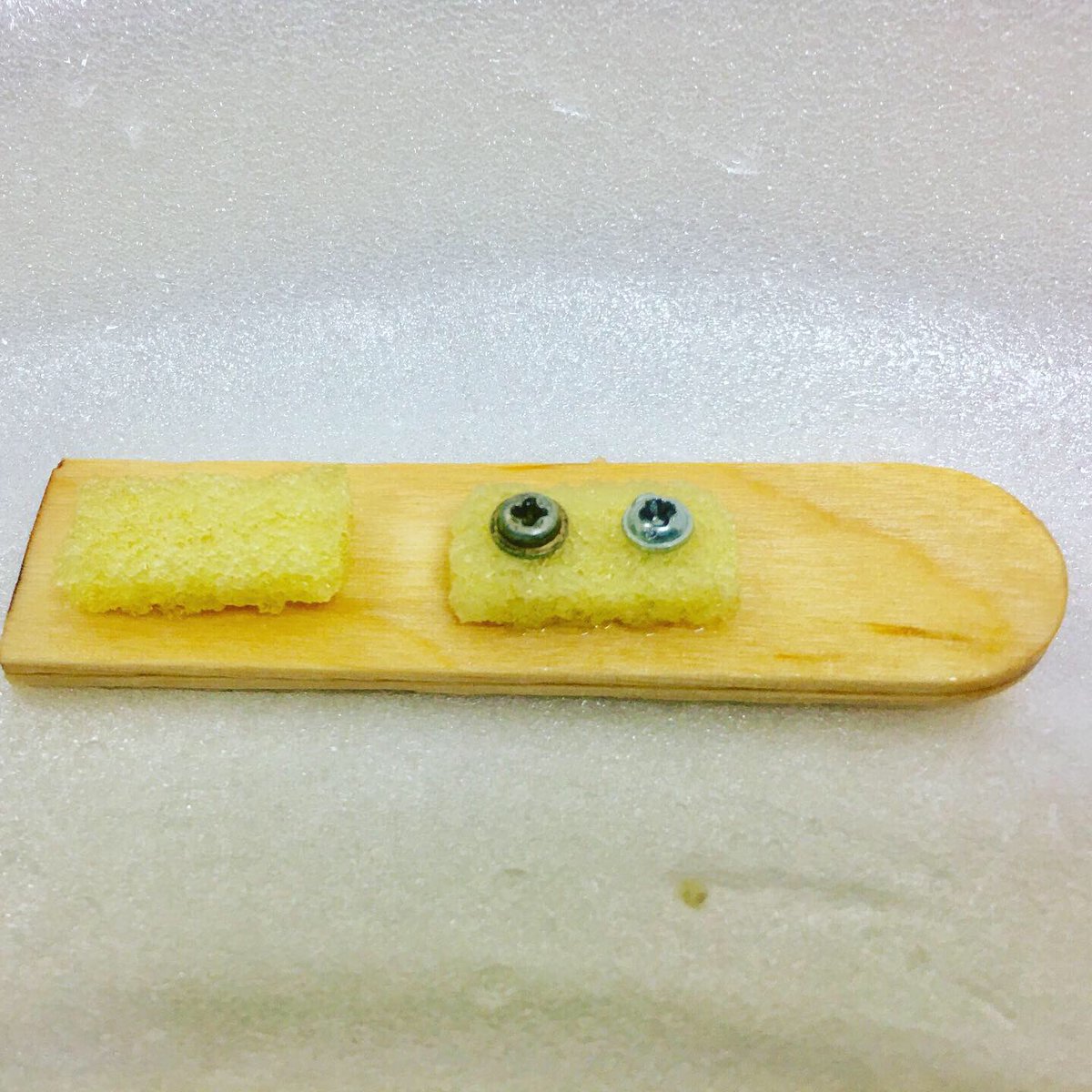 K9implantor's tweet image. Experimenting with the handling of Cerabone Bovine Bone Block outside the patient’s mouth! Piezo instrument, micromotor drill, regular screws &amp;amp; tongue depressor! #boneaugmentation #implantdentistry #bahrain