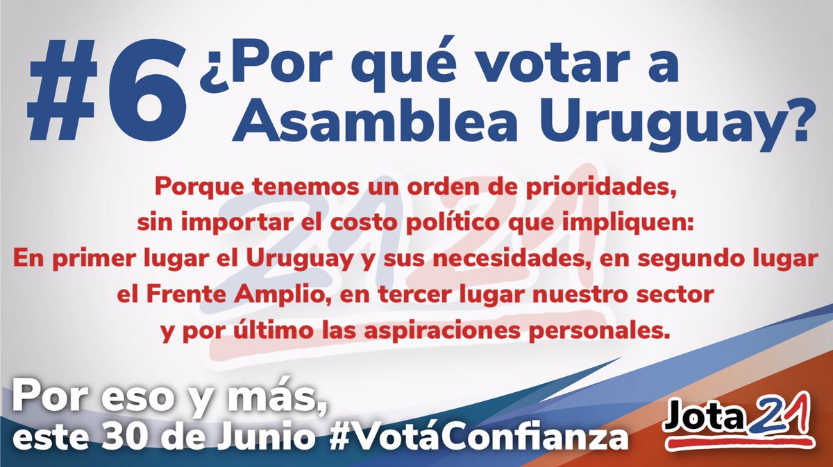 ¡Quedan 6 días!

#VotáConfianza #ParaGanarHayQueVotar