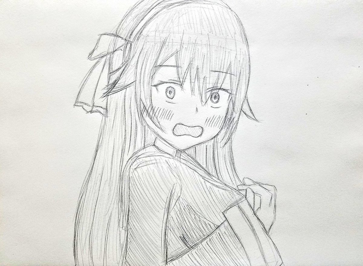固定ツイ用。こんな感じで描いてます。 