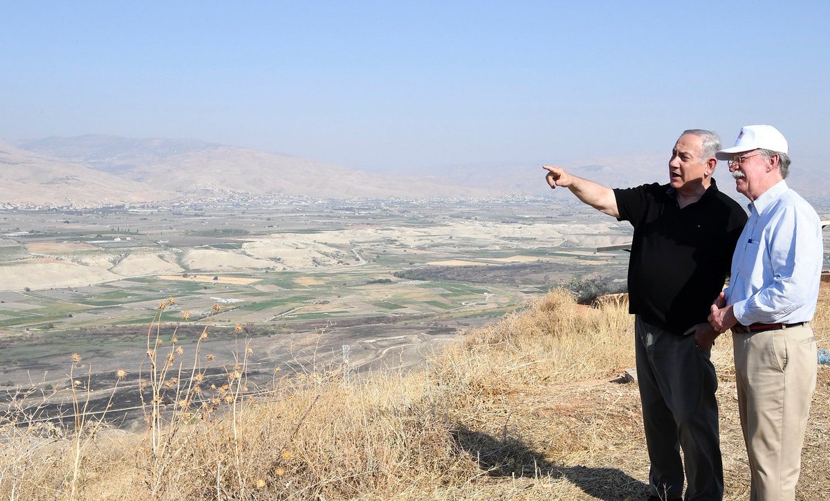 "Without security there can be no Peace, no Long Lasting Peace" US' NSA Bolton
<a href="/IsraeliPM/">Prime Minister of Israel</a> &amp; <a href="/AmbJohnBolton/">John Bolton</a> visit to the Jordan Valley