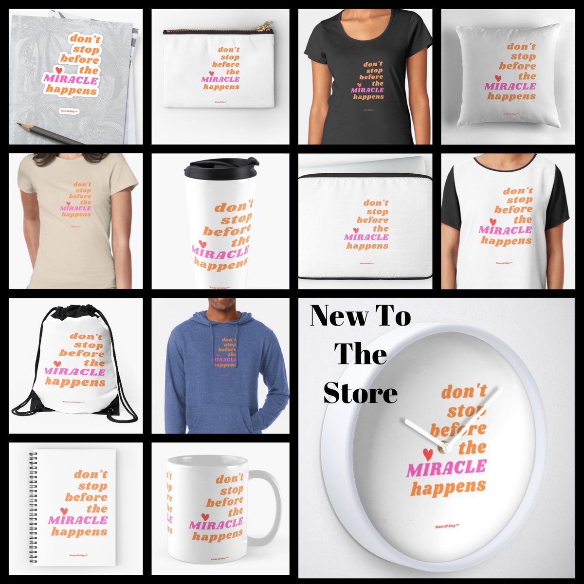 state_of_slay's tweet photo. Hey SLAYERS! Summer is here and so is 20% off everything in the SLAY STORE, including the new Don't Stop Before The Miracle Happens collection! Use SUMMER at checkout. #SlayOn #ShopSaveSlay #SlaySale https://t.co/RBQaZ3RGIO https://t.co/rrc81rYItE