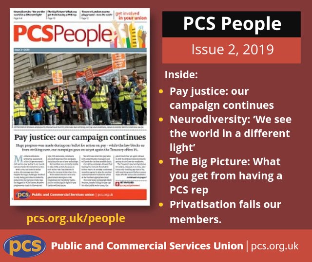 pcs_union's tweet photo. Read the latest issue of #PCSPeople, our members' magazine, online now 📱💻, with a lively mixture of news, features, competitions and members' stories reflecting members' interests, experiences and concerns. https://t.co/mcPHKbfrGz https://t.co/gSahDhYTt8