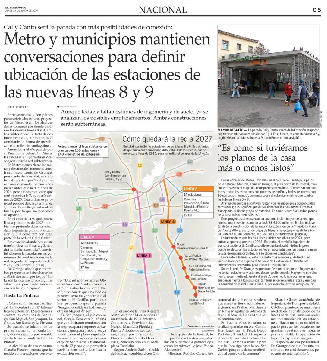 METRO Metro de Santiago Ampliación de la red Page 165