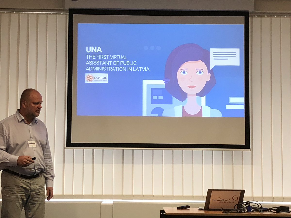 franzvitulli's tweet photo. Super interesting hearing from @kasparskaulins how Latvia is using AI and NLP technologies in government / parliament / public sector #LTI19 https://t.co/FeI94IWG1u