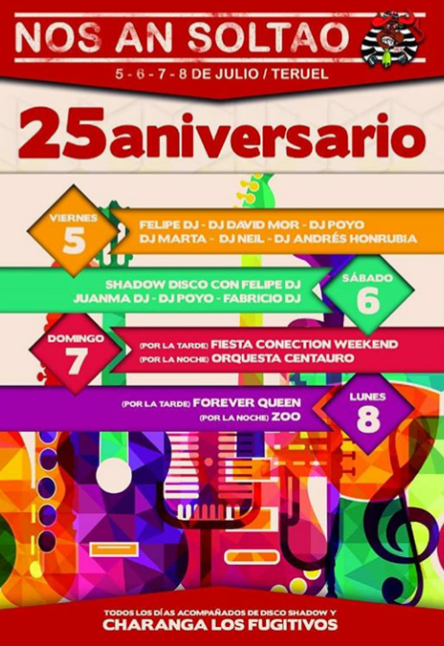 Cartel Peña <a href="/NosAnSoltao/">Nos An Soltao</a> #FiestasdelAngel2019 #Vaquillas2019 #Teruel