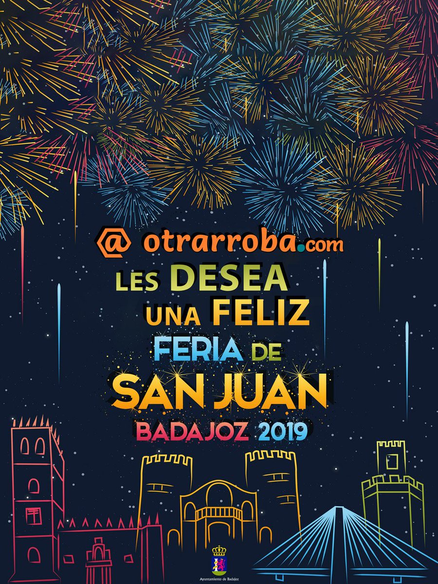 otrarroba's tweet photo. https://t.co/Xh2Fg828PV - Diseño y Desarrollo web, les desea una feliz Feria de San Juan de Badajoz 2019.
 https://t.co/5Aiigi5dpe
 #SanJuan #FeriaBadajoz #DesarrolloWeb #DiseñoGrafico #MarketinOnline #formacion #VideoMarketing #WebCorporativa #TiendaOnline #PosicionamientoSEO https://t.co/eEqiOxYxON