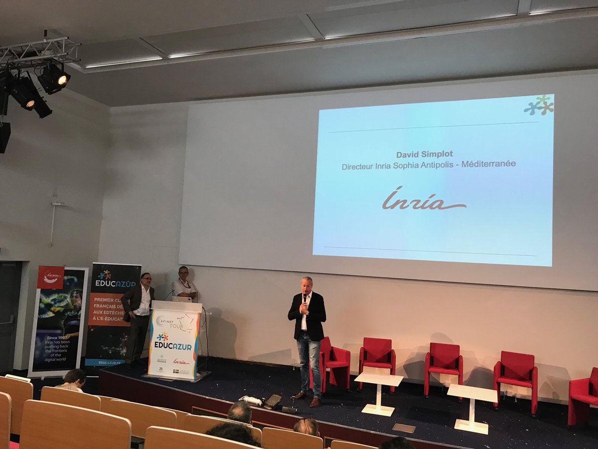 FredTibout's tweet photo. Lancement de l’étape Sophia-Antipolis de l’Afinef tour par le président de @Inria. @sgAFINEF #EdTech #LinguaAttack #EnglishAttack https://t.co/88nTPzTSRR
