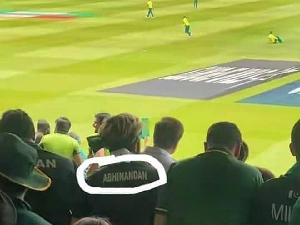 syedharisahmed4's tweet photo. #Abhinandan was also there to support #Pakistani_Team https://t.co/s8JHn9yV6y