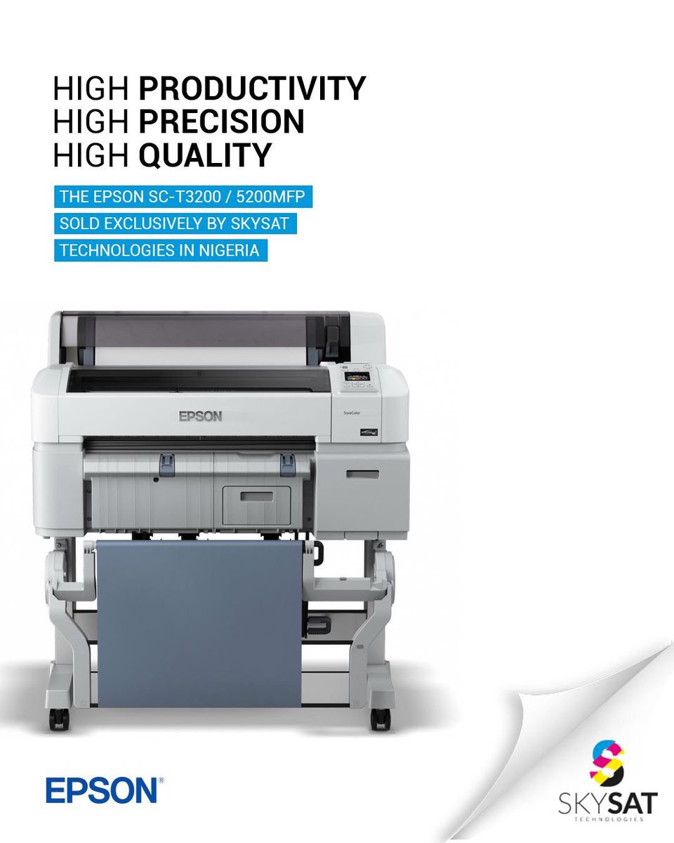 SkysatNigeria's tweet image. The Epson SC-T3200 provides powerful image processing and a fast print speed meet the market&apos;s need for maximum productivity and flexibility!

Visit epson.eu/products/print… for more info. 
#SkysatTechnologies