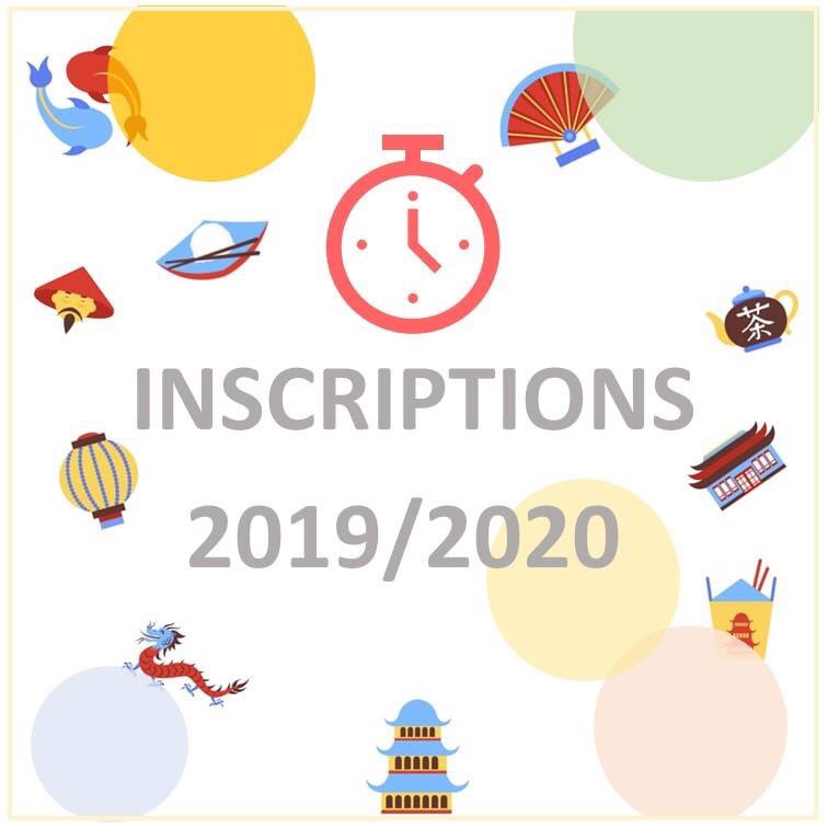Les inscriptions pour l'année 2019/2020 sont ouvertes ! 
Cours de chinois pour enfants et adultes, cours de calligraphie-peinture : n'hésitez pas à nous contacter pour obtenir des renseignements ou consultez notre site :
confucius-angers.eu