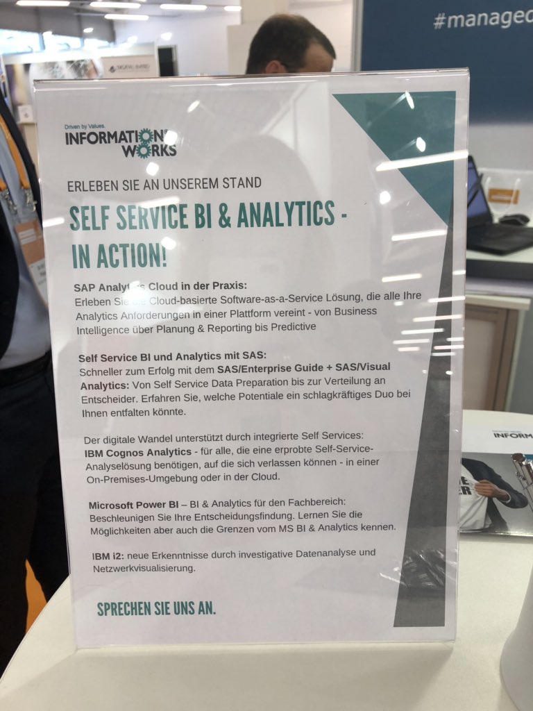 IWreports's tweet photo. An unserem Stand können Sie Self Service live erleben - wir freuen uns auf Ihren Besuch am Stand Nr. 7 #TDWI2019 #integrated #smart #managed #predictive https://t.co/s3Vqt9Y0P2
