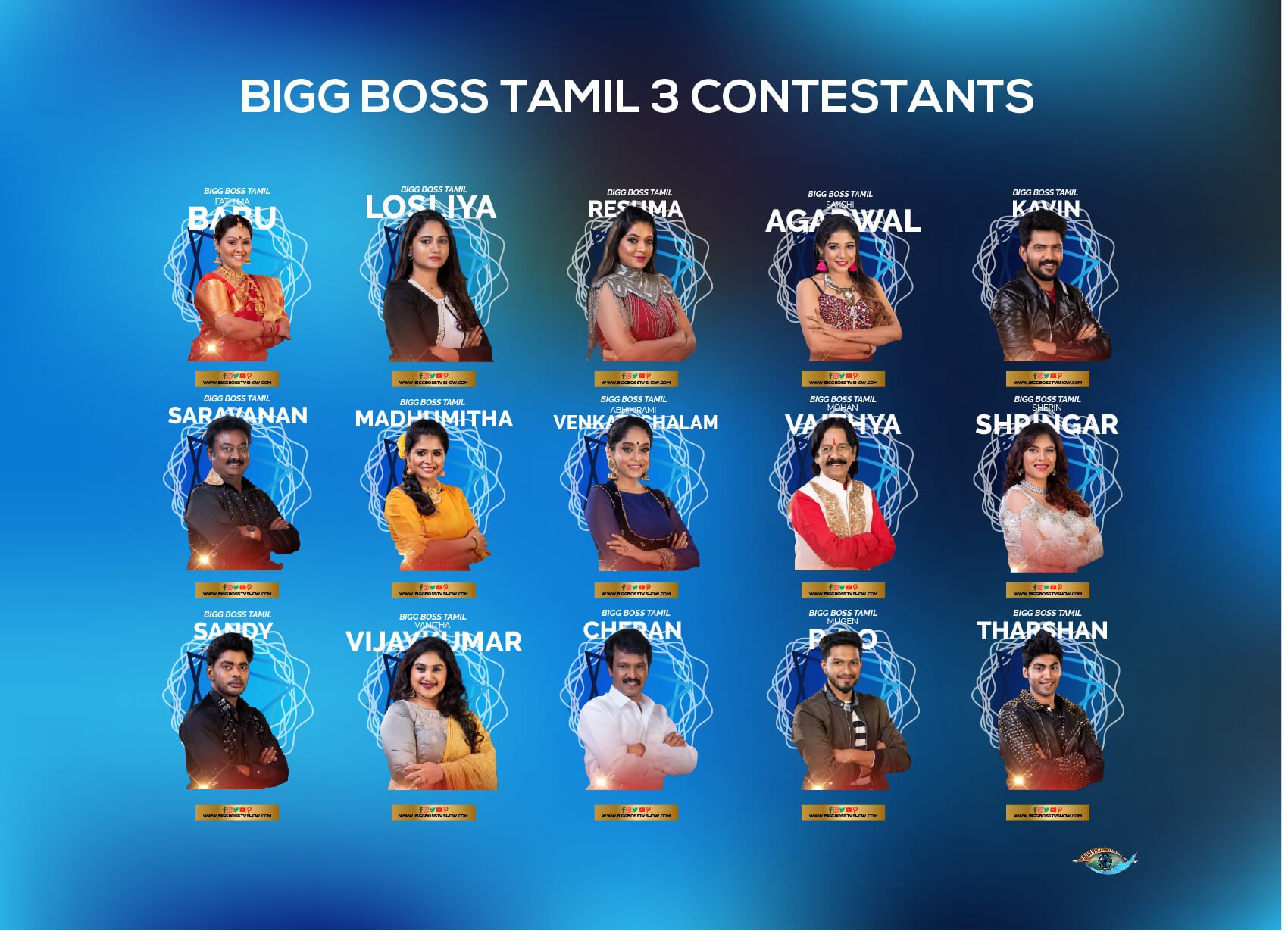 Bigg Boss Tv Show on Twitter: "Bigg Tamil 3 Contestants List https://t.co/hQpCPrlu0O #biggbosstamil #biggbosstamilcontestants #biggbosstvshow #biggboss3 https://t.co/SbxWYIQakd" Twitter