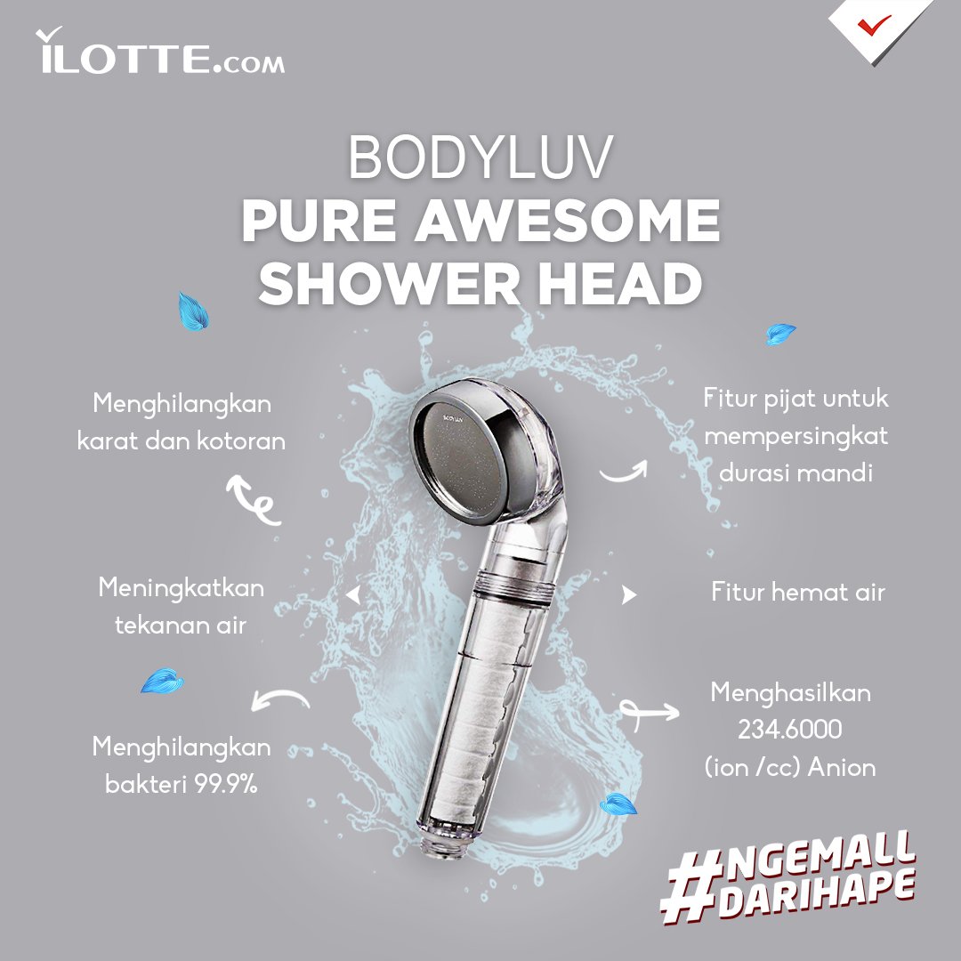 istyleid's tweet photo. Jangan sampai salah memilih shower kamar mandi yah. BODYLUV, hadir di #iLOTTEid dan pilihan tepat untuk shower kamar mandi kamu. #NgeMallDariHape sekarang ✔: https://t.co/MFdh0HcPWP

#BODYLUV #showerhead #shower #puresome #filter #waterpressure #easytowash #kitchen #tap #sink https://t.co/5TX1cBWVSX