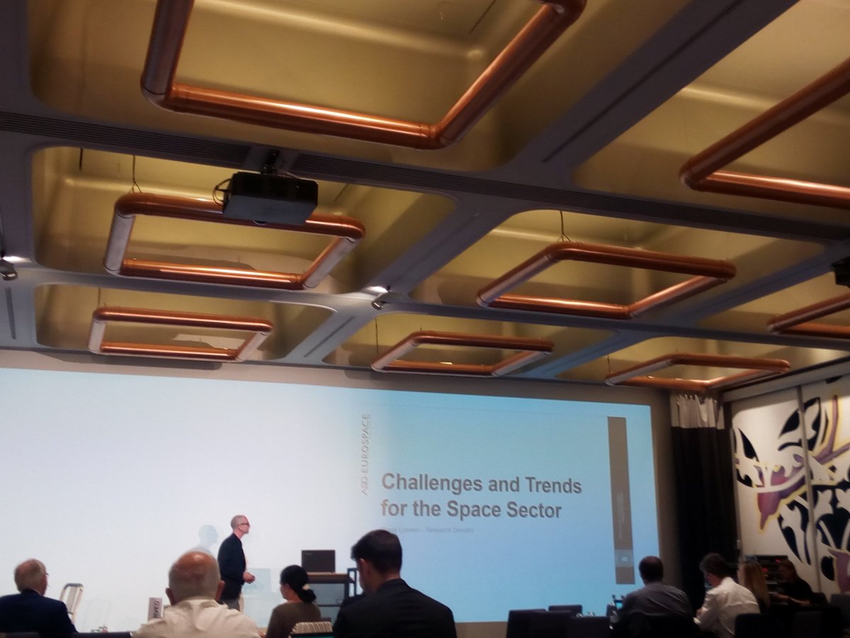 NEREUSaisbl's tweet photo. Challenges and trends affecting the #EU_space industry by Pierre Lionnet, Director Eurospace #Standards4Space @Standards4EU https://t.co/ikEfcLmJtc