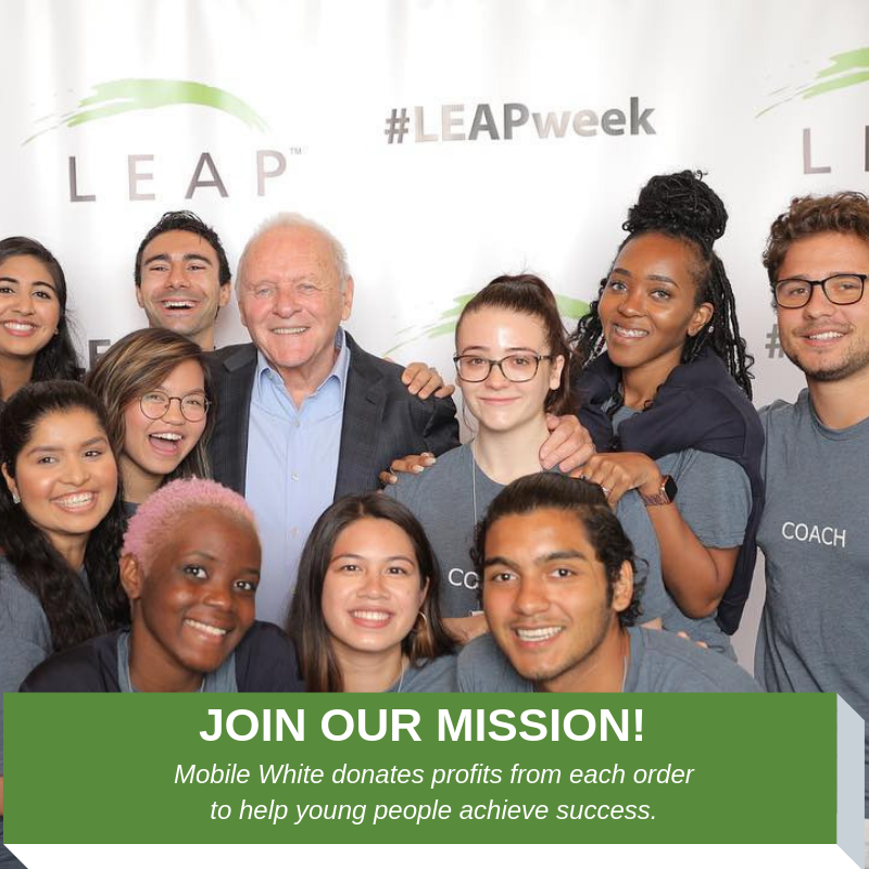 getmobilewhite's tweet photo. Did you know? Each order you make that you make helps young people achieve success and leadership across the US and worldwide. Thank you for helping us help others!🙏 https://t.co/xXw0VdLoIj #TheLEAPFoundation https://t.co/AItIaemzop
