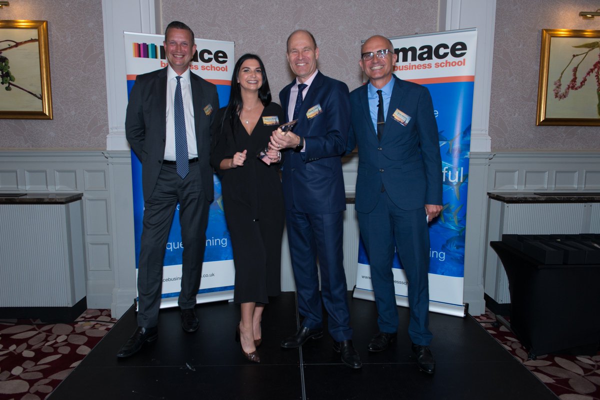 Our very own Rebecca Brazil, receiving her Star Account Manager of 2019 from <a href="/MaceGroup/">Mace</a> 's Stephen Jeffery - Chief Technical Officer, Gareth Lewis - Chief Operating Officer for Construction and Brian Moone - Mace Business School Director. Congratulations Rebecca from all of us.