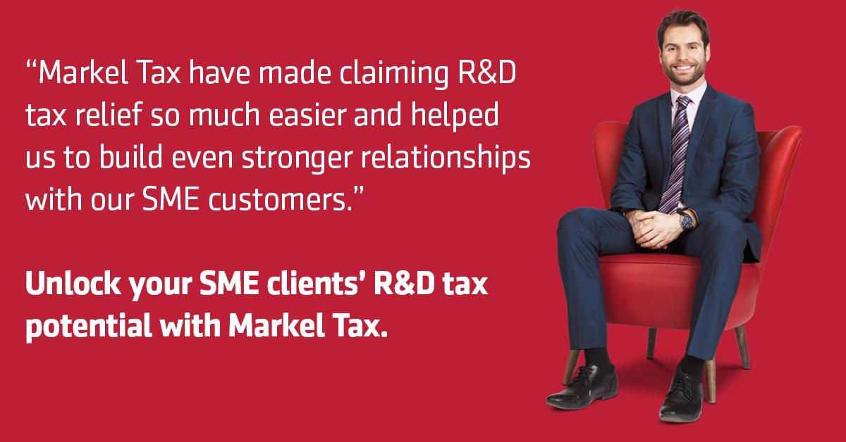 The average R&amp;D tax relief claim for an SME is £53,719. Last year alone, Markel Tax helped claim more than £40m. Find out how we can help unlock your clients' R&amp;D tax relief potential: buff.ly/2GWTF3K